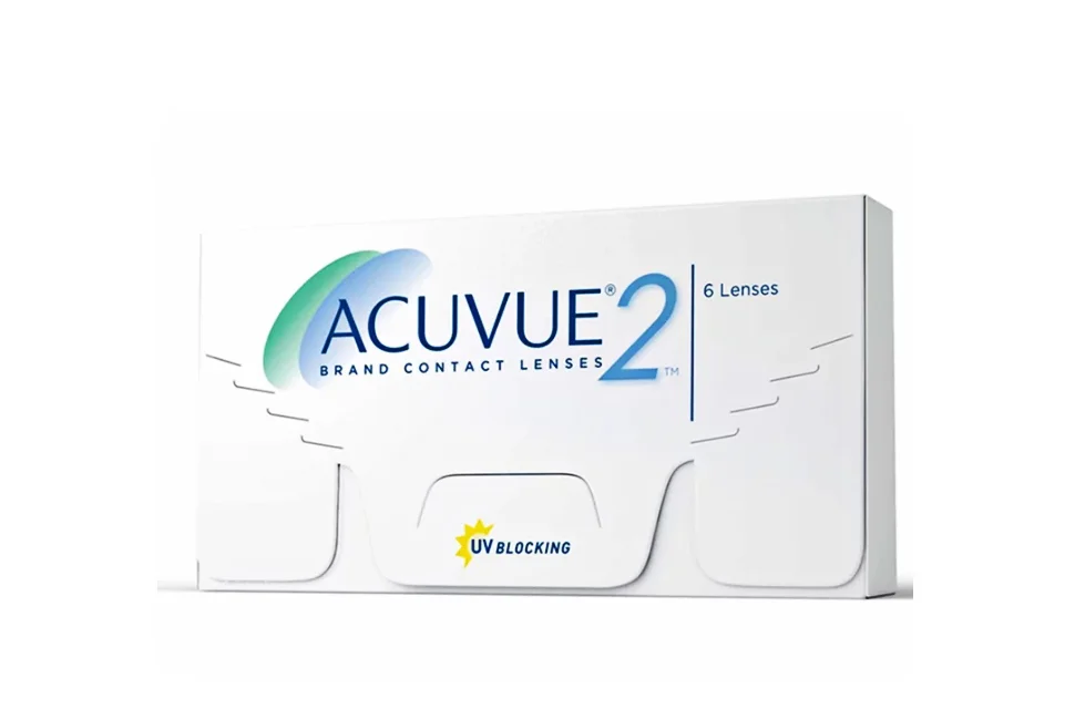 Embalagem de lentes de contato ACUVUE 2